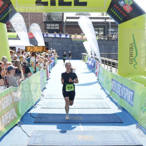 10.08.2025 - GEWOBA Citytriathlon Bremen H.Heesch http://msf.ph/oto/8557245 10.08.2025 15:35:25 Ziel 416 meine-sportfotos.de