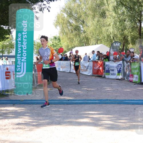 07.09.2025 - 19. Norderstedt Triathlon Zöllner http://msf.ph/oto/8774184 07.09.2025 11:00:29 Ziel 91, 674, 683 meine-sportfotos.de