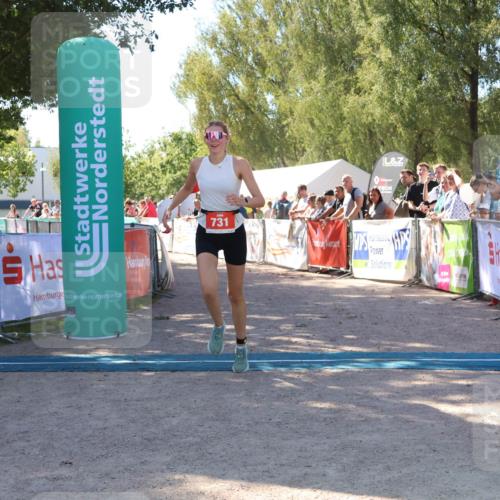 07.09.2025 - 19. Norderstedt Triathlon Zöllner http://msf.ph/oto/8778887 07.09.2025 12:34:00 Ziel 714, 731 meine-sportfotos.de