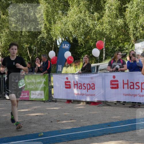 07.09.2025 - 19. Norderstedt Triathlon Zöllner http://msf.ph/oto/8780878 07.09.2025 10:56:00 Ziel 134, 637, 661, 680 meine-sportfotos.de