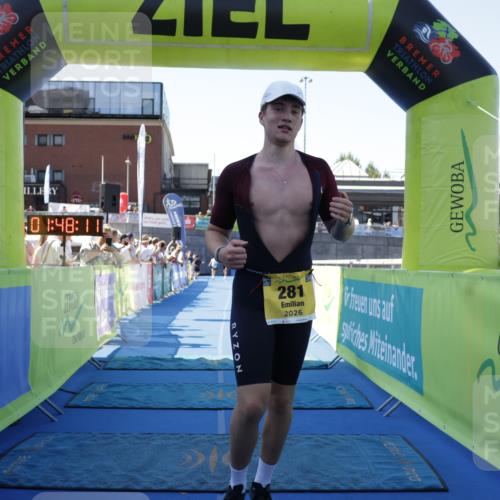 09.08.2026 - GEWOBA Citytriathlon Bremen Yannick Fuchs http://msf.ph/oto/9939287 09.08.2026 11:48:15 Ziel 459 meine-sportfotos.de